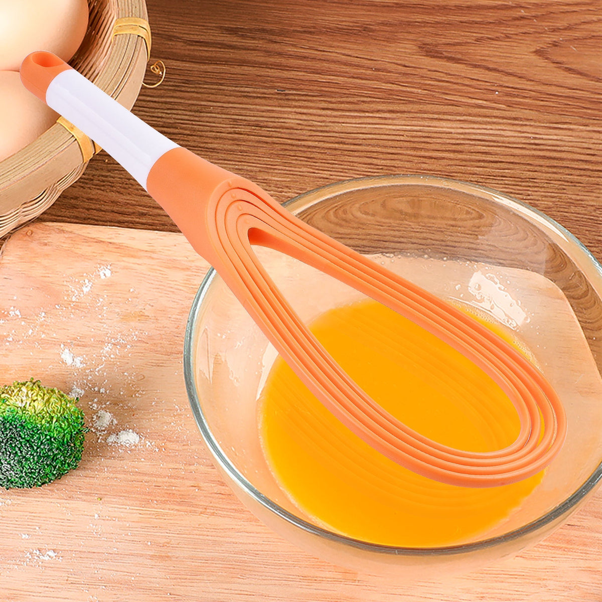 Thick Durable Wired Wisk Utensil For Blending Beating Whisking Frothing Stirring