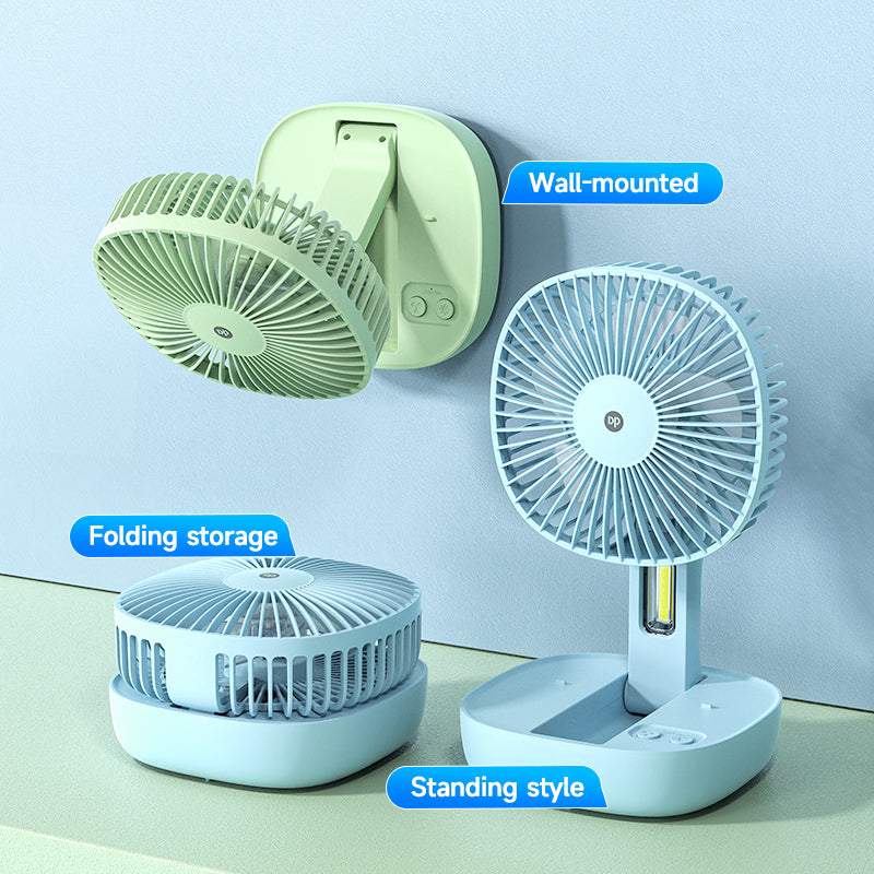 Multifunction Portable Led Folding Mobile Phone Holder Table Fan