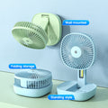 Multifunction Portable Led Folding Mobile Phone Holder Table Fan