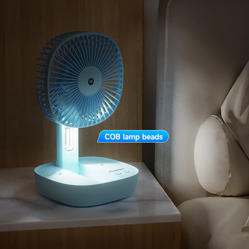 Multifunction Portable Led Folding Mobile Phone Holder Table Fan