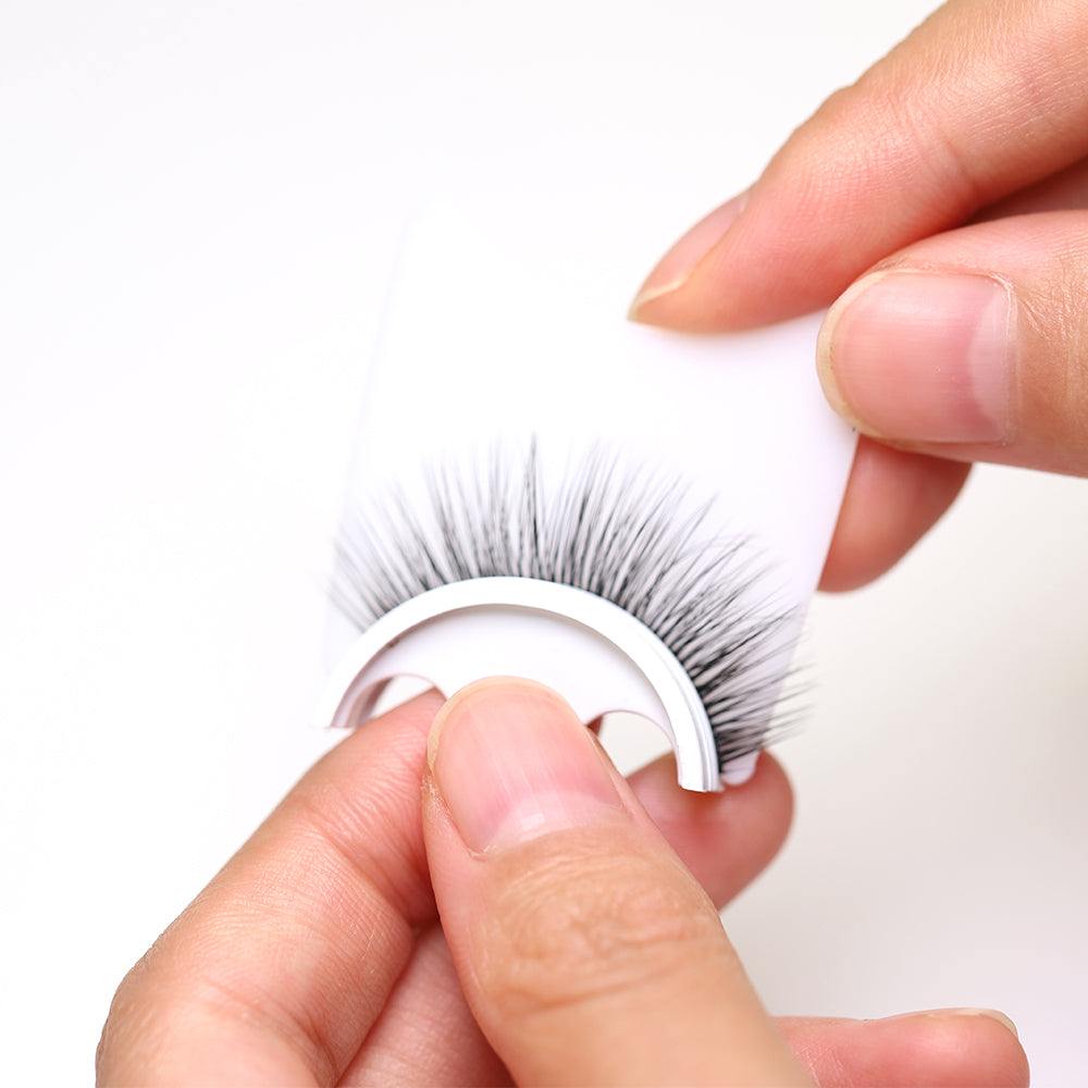 Self-adhesive false eyelash Self-adhesive false Silk  Eyelash Round Acrylic Package self adhesive eye lashes