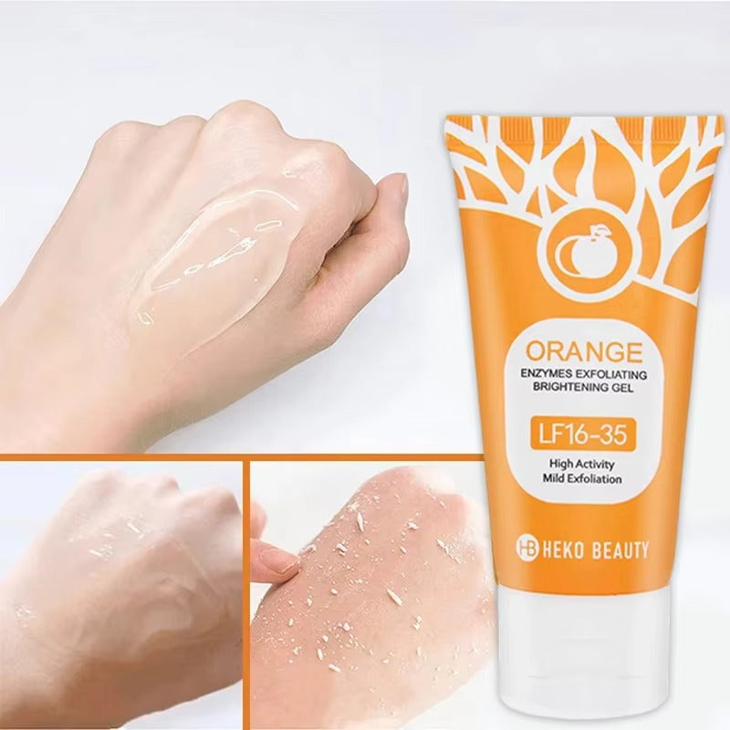 Orange Enzyme Exfoliating Gel+ Free 24 Nails Set