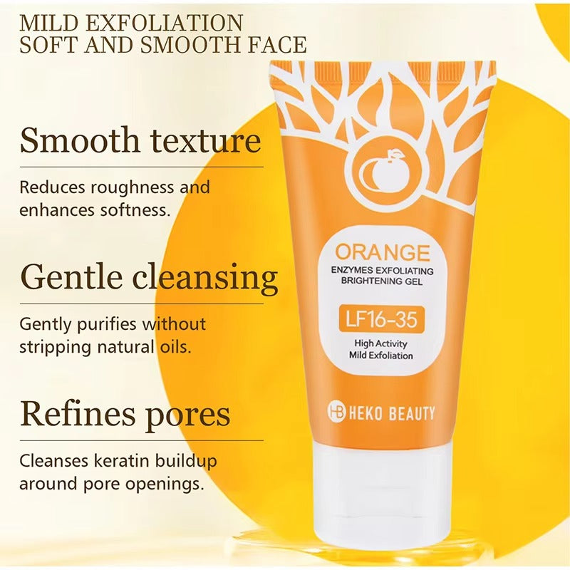 Orange Enzyme Exfoliating Gel+ Free 24 Nails Set